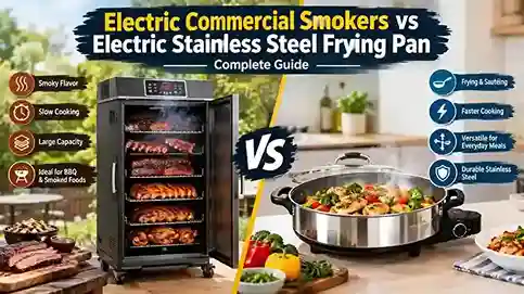 Electric Commercial Smokers vs Electric Stainless Steel Frying Pan