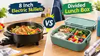 8 Inch Electric Skillets vs Divided Lunch Box